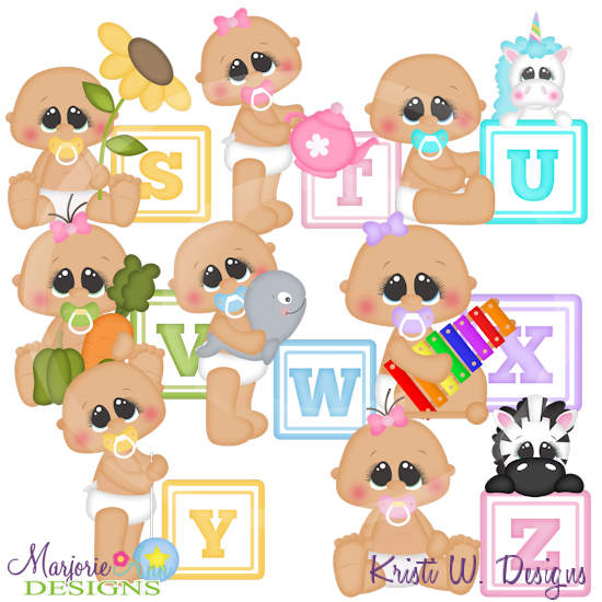 Alphabet Baby~S-Z SVG Cutting Files Includes Clipart - Click Image to Close
